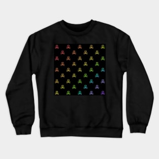 Skulls and Crossbones RAINBOW COLORED Crewneck Sweatshirt